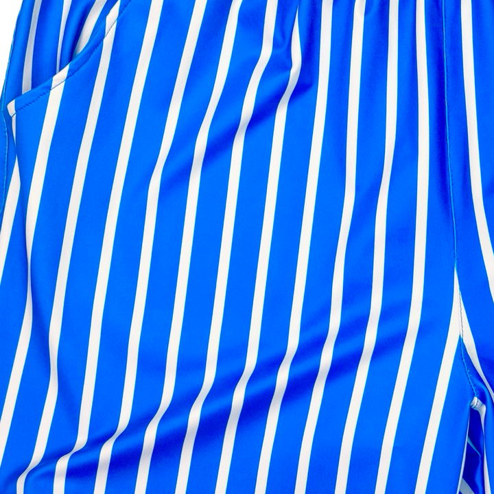 Blue Stripes Soft-QD Basketball Shorts — Dry Fit